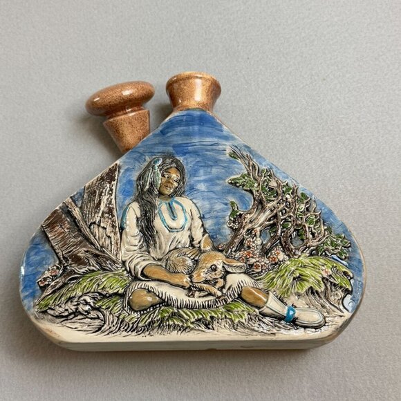 Pair of Vintage GRM 1986-1987 Way of life Native Decanter Pottery Art 10.5" Tall - Picture 4 of 15